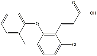 3-[2-chloro-6-(2-methylphenoxy)phenyl]prop-2-enoic acid Struktur