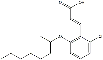 3-[2-chloro-6-(octan-2-yloxy)phenyl]prop-2-enoic acid Struktur