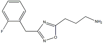 3-[3-(2-fluorobenzyl)-1,2,4-oxadiazol-5-yl]propan-1-amine Struktur