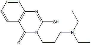 3-[3-(diethylamino)propyl]-2-sulfanyl-3,4-dihydroquinazolin-4-one Struktur