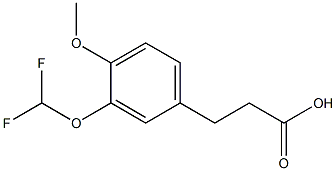 3-[3-(difluoromethoxy)-4-methoxyphenyl]propanoic acid Struktur