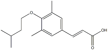 3-[3,5-dimethyl-4-(3-methylbutoxy)phenyl]prop-2-enoic acid Struktur