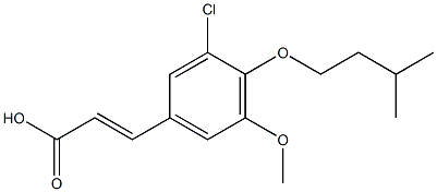 3-[3-chloro-5-methoxy-4-(3-methylbutoxy)phenyl]prop-2-enoic acid Struktur