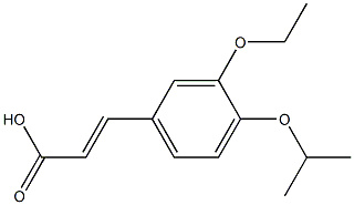 3-[3-ethoxy-4-(propan-2-yloxy)phenyl]prop-2-enoic acid Struktur