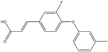 3-[3-fluoro-4-(3-methylphenoxy)phenyl]prop-2-enoic acid Struktur