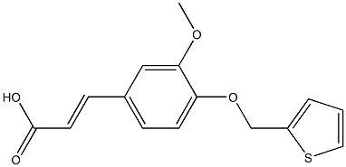 3-[3-methoxy-4-(thiophen-2-ylmethoxy)phenyl]prop-2-enoic acid Struktur