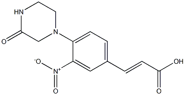 3-[3-nitro-4-(3-oxopiperazin-1-yl)phenyl]prop-2-enoic acid Struktur