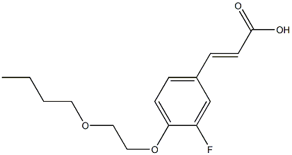 3-[4-(2-butoxyethoxy)-3-fluorophenyl]prop-2-enoic acid Struktur