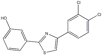 3-[4-(3,4-dichlorophenyl)-1,3-thiazol-2-yl]phenol Struktur