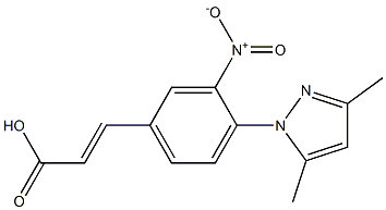 3-[4-(3,5-dimethyl-1H-pyrazol-1-yl)-3-nitrophenyl]prop-2-enoic acid Struktur