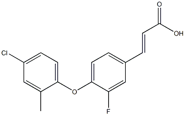 3-[4-(4-chloro-2-methylphenoxy)-3-fluorophenyl]prop-2-enoic acid Struktur