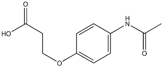 3-[4-(acetylamino)phenoxy]propanoic acid Struktur