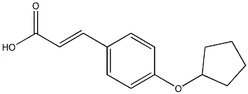 3-[4-(cyclopentyloxy)phenyl]prop-2-enoic acid Struktur