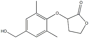 3-[4-(hydroxymethyl)-2,6-dimethylphenoxy]oxolan-2-one Struktur