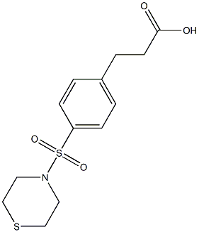 3-[4-(thiomorpholine-4-sulfonyl)phenyl]propanoic acid Struktur