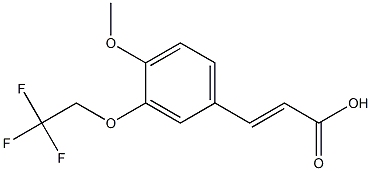 3-[4-methoxy-3-(2,2,2-trifluoroethoxy)phenyl]prop-2-enoic acid Struktur