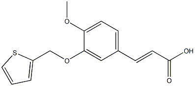 3-[4-methoxy-3-(thiophen-2-ylmethoxy)phenyl]prop-2-enoic acid Struktur