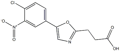 3-[5-(4-chloro-3-nitrophenyl)-1,3-oxazol-2-yl]propanoic acid Struktur