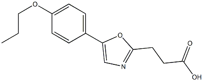 3-[5-(4-propoxyphenyl)-1,3-oxazol-2-yl]propanoic acid Struktur