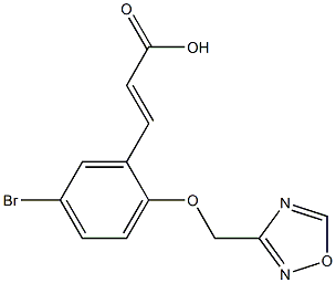 3-[5-bromo-2-(1,2,4-oxadiazol-3-ylmethoxy)phenyl]prop-2-enoic acid Struktur