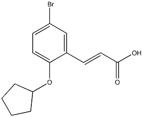 3-[5-bromo-2-(cyclopentyloxy)phenyl]prop-2-enoic acid Struktur