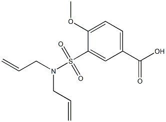 3-[bis(prop-2-en-1-yl)sulfamoyl]-4-methoxybenzoic acid Struktur