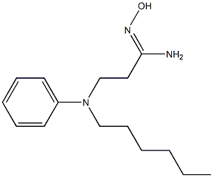 3-[hexyl(phenyl)amino]-N'-hydroxypropanimidamide Struktur