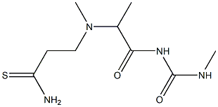 3-[methyl({1-[(methylcarbamoyl)amino]-1-oxopropan-2-yl})amino]propanethioamide Struktur