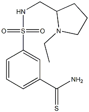 3-{[(1-ethylpyrrolidin-2-yl)methyl]sulfamoyl}benzene-1-carbothioamide Struktur