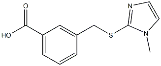 3-{[(1-methyl-1H-imidazol-2-yl)thio]methyl}benzoic acid Struktur