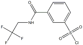 3-{[(2,2,2-trifluoroethyl)amino]carbonyl}benzenesulfonyl chloride Struktur