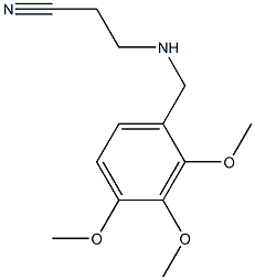 3-{[(2,3,4-trimethoxyphenyl)methyl]amino}propanenitrile Struktur