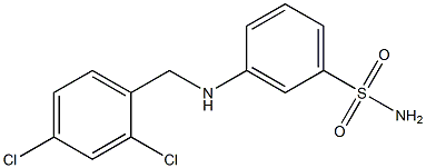 3-{[(2,4-dichlorophenyl)methyl]amino}benzene-1-sulfonamide Struktur