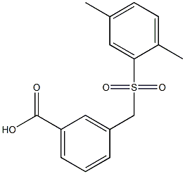 3-{[(2,5-dimethylbenzene)sulfonyl]methyl}benzoic acid Struktur