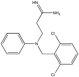 3-{[(2,6-dichlorophenyl)methyl](phenyl)amino}propanimidamide Struktur