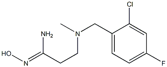 3-{[(2-chloro-4-fluorophenyl)methyl](methyl)amino}-N'-hydroxypropanimidamide Struktur