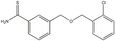 3-{[(2-chlorobenzyl)oxy]methyl}benzenecarbothioamide Struktur