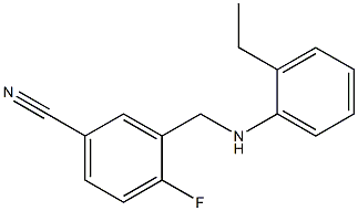 3-{[(2-ethylphenyl)amino]methyl}-4-fluorobenzonitrile Struktur