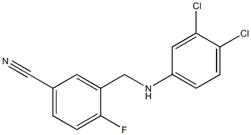 3-{[(3,4-dichlorophenyl)amino]methyl}-4-fluorobenzonitrile Struktur