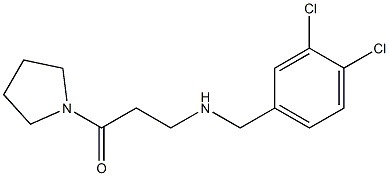 3-{[(3,4-dichlorophenyl)methyl]amino}-1-(pyrrolidin-1-yl)propan-1-one Struktur