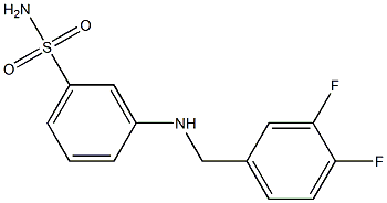 3-{[(3,4-difluorophenyl)methyl]amino}benzene-1-sulfonamide Struktur