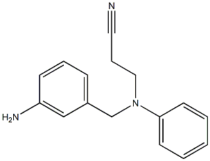 3-{[(3-aminophenyl)methyl](phenyl)amino}propanenitrile Struktur