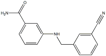 3-{[(3-cyanophenyl)methyl]amino}benzamide Struktur