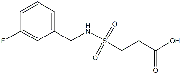 3-{[(3-fluorophenyl)methyl]sulfamoyl}propanoic acid Struktur