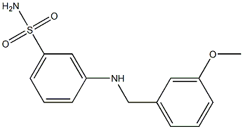 3-{[(3-methoxyphenyl)methyl]amino}benzene-1-sulfonamide Struktur