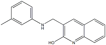 3-{[(3-methylphenyl)amino]methyl}quinolin-2-ol Struktur