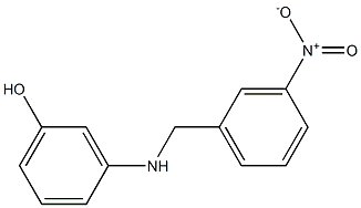 3-{[(3-nitrophenyl)methyl]amino}phenol Struktur