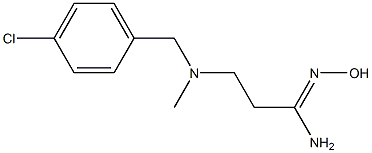 3-{[(4-chlorophenyl)methyl](methyl)amino}-N'-hydroxypropanimidamide Struktur