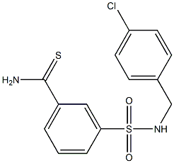 3-{[(4-chlorophenyl)methyl]sulfamoyl}benzene-1-carbothioamide Struktur