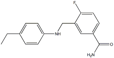 3-{[(4-ethylphenyl)amino]methyl}-4-fluorobenzamide Struktur